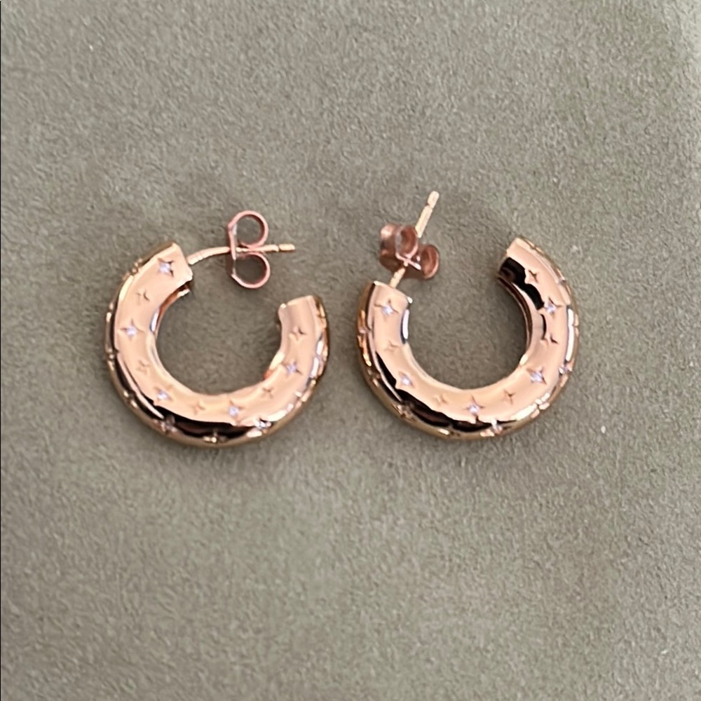 Cosmic Star Gold Dome Hoops